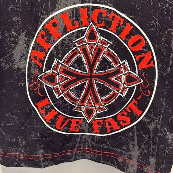 Affliction Men's Boardshorts Royal Chromatic Surf Swimming Trunk, Size 38 - Picture 6 of 11